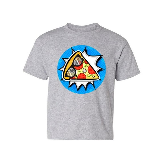 Comic Style Pizza T-Shirt Juniors -Image by Shutterstock, x-Large