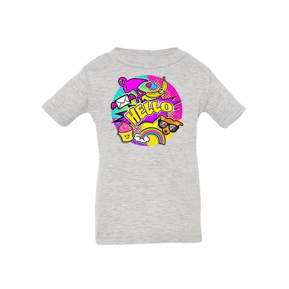 Comic Style Symbols T-Shirt Infant -Image by Shutterstock, 24 Months