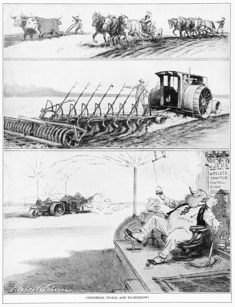 Comic strip in Country Gentleman agricultural magazine from the early 20th century Canvas Art - Remsberg Inc Design Pics (26 x 34)