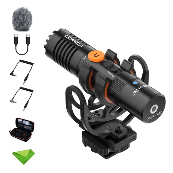 Comica VM10 PRO Microphone,USB C Mic for Camera, Smartphone, Tablet, PC.Ideal for Vlogging, Live Streaming,Recoding.Dual-Mode Vifeo USB Microphone with Gain Control