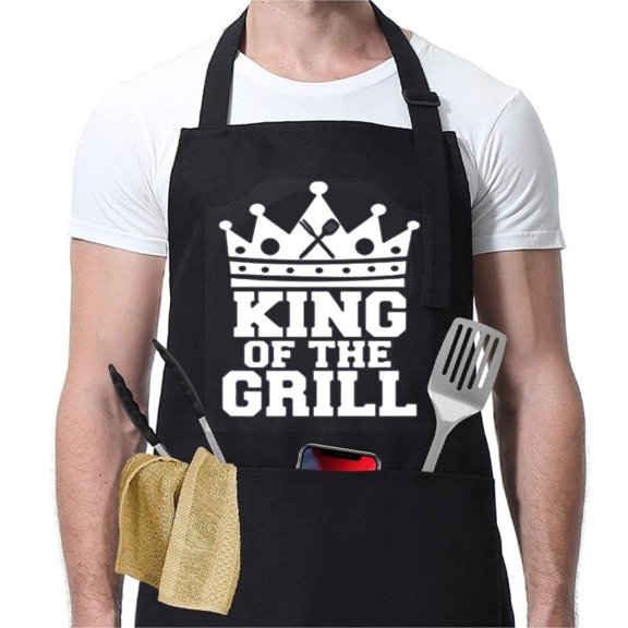 Comical Cooking Apron for Men, Adjustable BBQ Gift for Dads & Husbands
