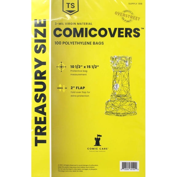 Comicovers Supply 199 Treasury Size Comic Bags [100 Count]