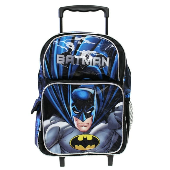 Comics Batman Vinyl Cover Navy Blue and Black Full Size Rolling Backpack