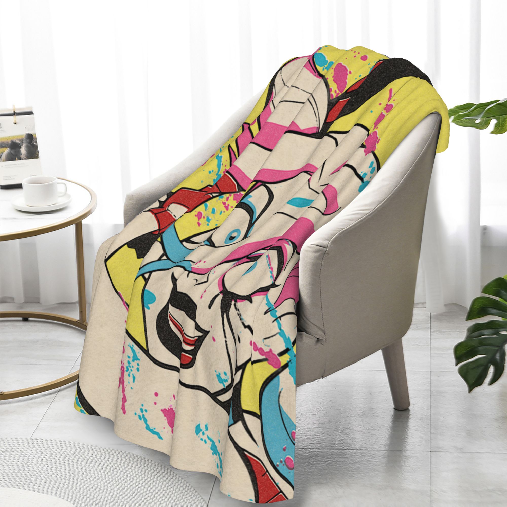 Comics Harley Quinn Blanket for Couch Bed Throw Blanket, Aesthetic