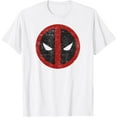 thumbnail image 1 of Comics Retro Classic Deadpool Mask Distressed Icon DTG Print Unisex T-Shirt,White Color,Size M, 1 of 5