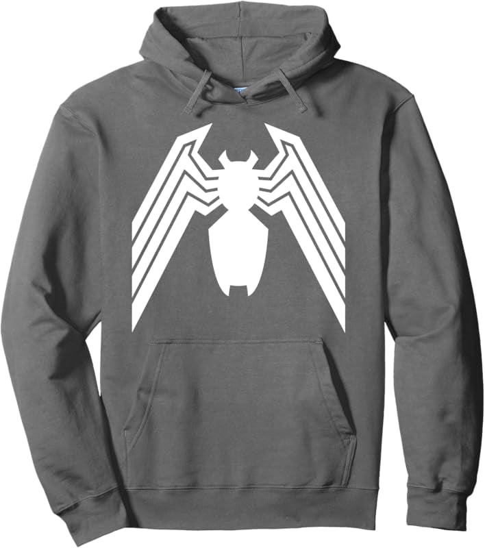 Marvel Venom Emblem Hoodie Weiß - Offiziell Lizenzierter Pullover
