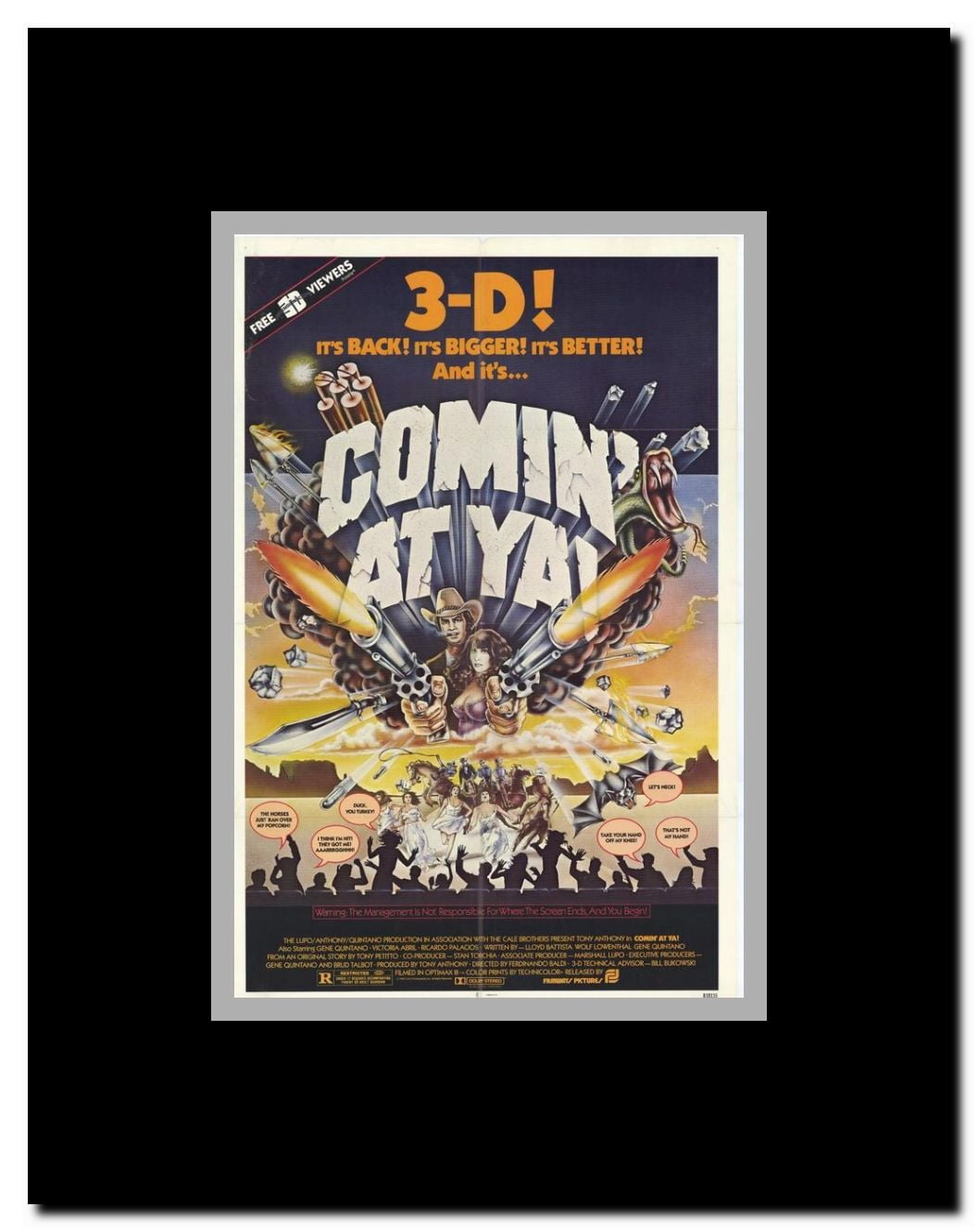 Comin At Ya Framed Movie Poster
