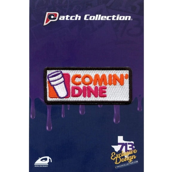 Comin Dine Double Cup Patch Coffee Shop Parody Embroidered Iron On
