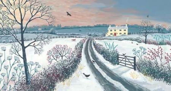Coming Home for Winter Canvas Art - Jo Grundy (24 x 36)