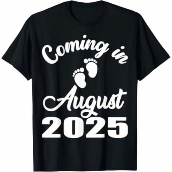 Coming In August Mom Dad Announcement Gift Graphic Design For Everyday ...