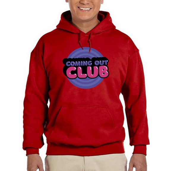 Coming Out Club Bubblegum Stamp Hoodie Men -Smartprints Designs, Male XX-Large