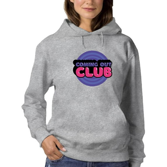 Coming Out Club Bubblegum Stamp Hoodie Women -Smartprints Designs, Female x-Large