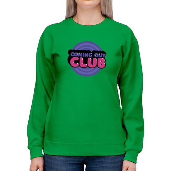 Coming Out Club Bubblegum Stamp Sweatshirt Women -Smartprints Designs, Female 4X-Large