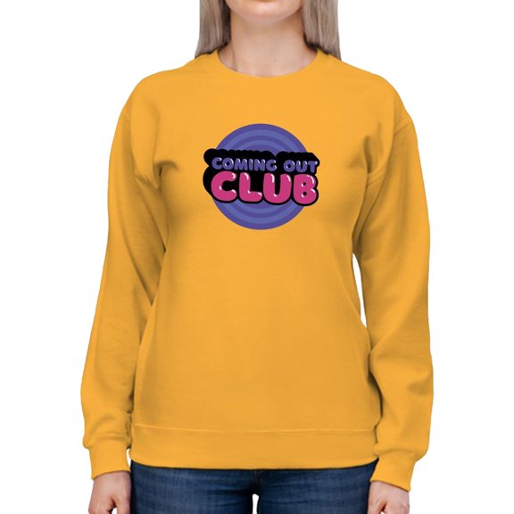 Coming Out Club Bubblegum Stamp Sweatshirt Women -Smartprints Designs, Female Large