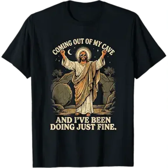 Coming Out of My Cave Shirt Jesus Christian Religion God T-Shirt