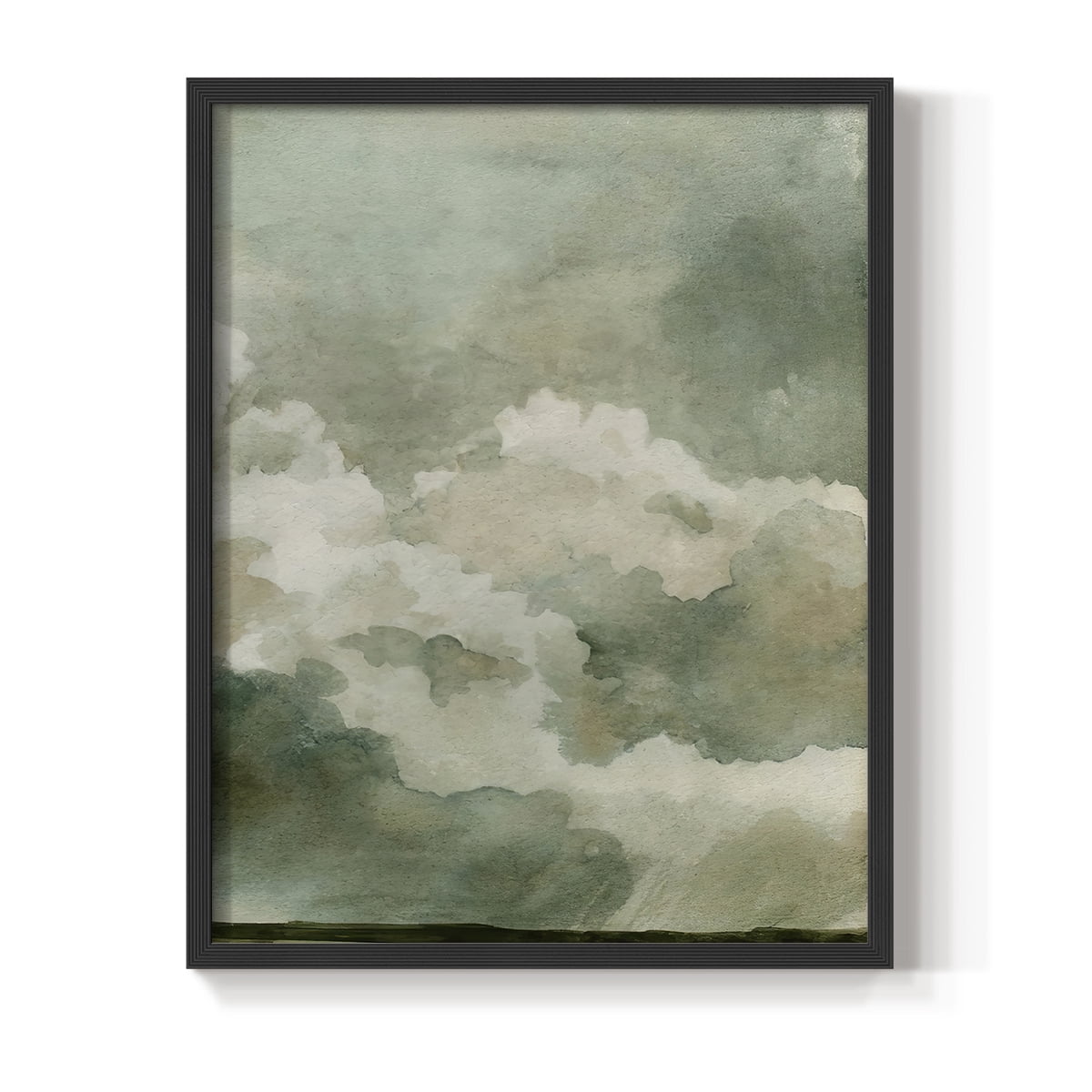 Coming Rain II Framed Print in Black Solid Wood Framed Print No Nail Hanging