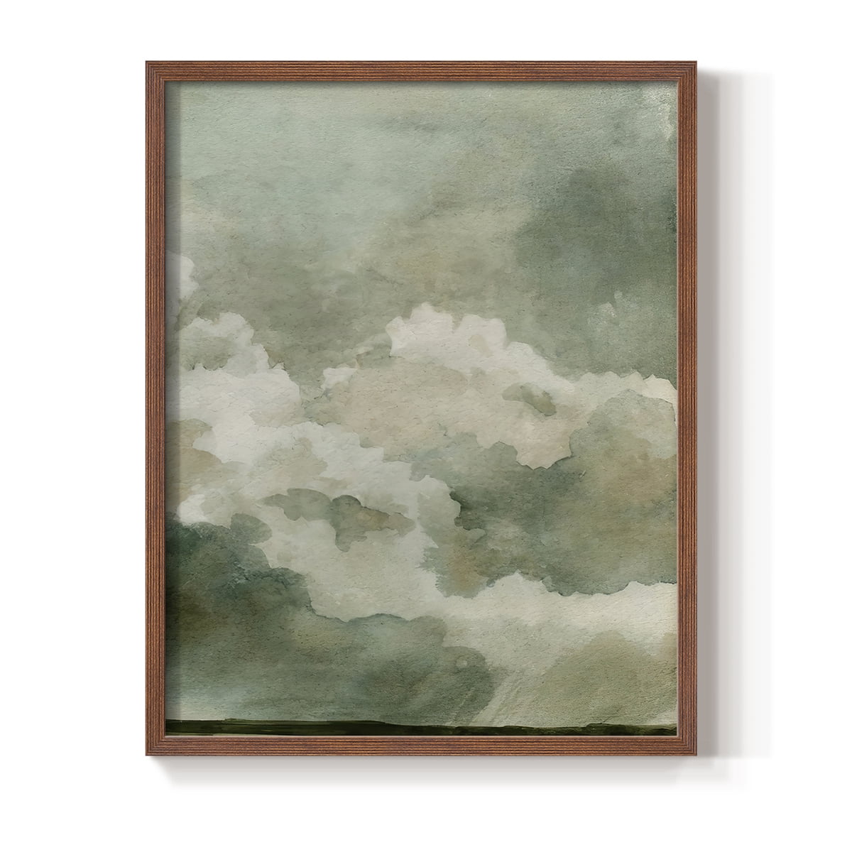 Coming Rain II Framed Print in Brown Solid Wood Framed Print No Nail Hanging