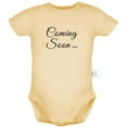 thumbnail image 1 of Coming Soon Pregnancy Announcement Gift Rompers For Babies, Newborn Baby Unisex Bodysuits, Infant Jumpsuits, Toddler 0-24 Months Kids One-Piece Oufits (Yellow, 0-6 Months), 1 of 4