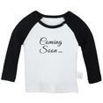 thumbnail image 1 of Coming Soon Pregnancy Announcement T shirt For Baby, Newborn Babies T-shirts, Infant Tops, 0-24M Kids Graphic Tees Clothing (Long Black Raglan T-shirt, 0-6 Months), 1 of 4
