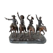 Nifao Coming Through the Rye, a Remington Replica Bronze Statue   Bronze Statue, Western Art, 18"L x 27"W x 17"H