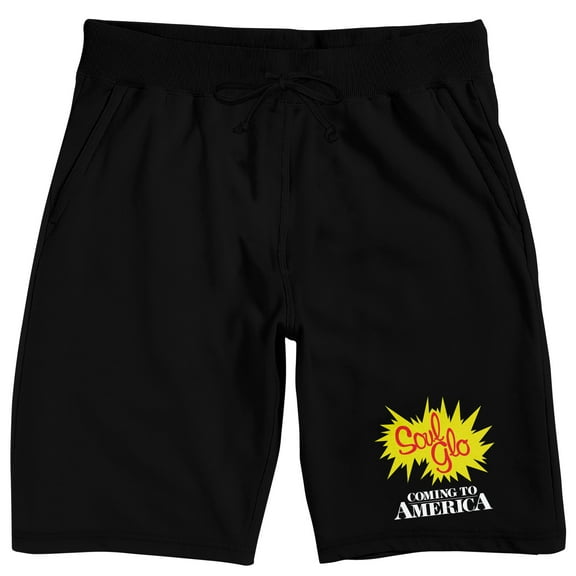 Coming To America Soul Glo Men's Black Sleep Pajama Shorts-Medium