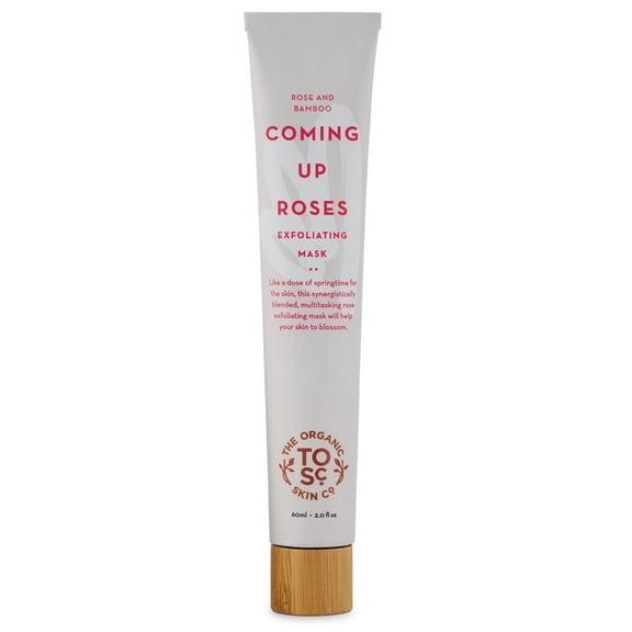 The Organic Skin Co Coming Up Roses Rose and Bamboo Hydrating Face Mask Exfoliating Scrub, 2 fl oz