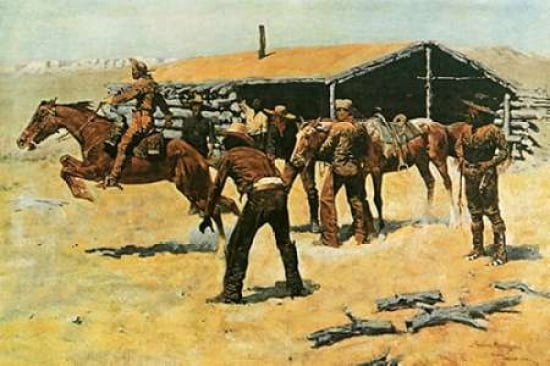 Coming and Going of the Pony Express Canvas Art - Frederic Remington (12 x 18)