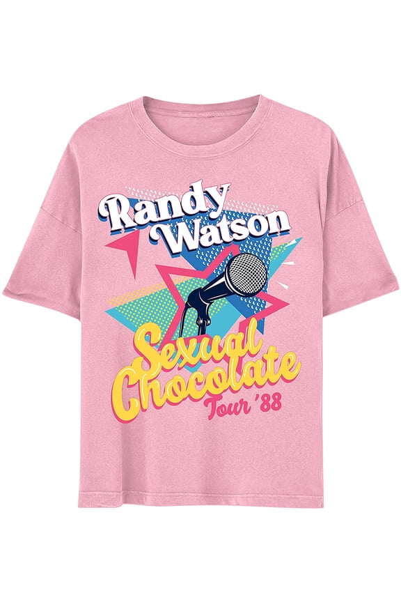 Coming to America Randy Watson & Sexual Chocolate Band Tour Unisex Adult Graphic T-Shirt (XX-Large, Pink)