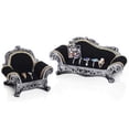 thumbnail image 1 of Comiracle Black Velvet Jewelry Organizer Rings Display Stand Holder Metal Sofa Rack Design (Set of s + L), 1 of 3