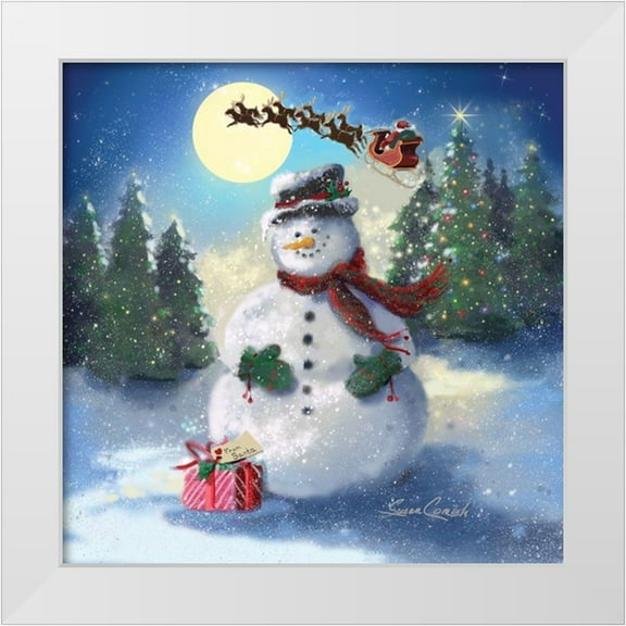 Comish, Susan 12x12 White Modern Wood Framed Museum Art Print Titled - Gifts From Santa