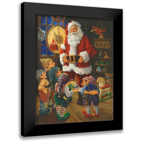 Comish, Susan 12x14 Black Modern Framed Museum Art Print Titled - Santas Toy Shop