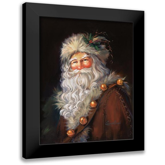 Comish, Susan 12x14 Black Modern Framed Museum Art Print Titled - Woodland Santa