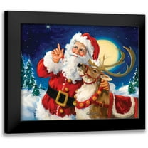 Comish, Susan 14x12 Black Modern Framed Museum Art Print Titled - Santas Lead Reindeer