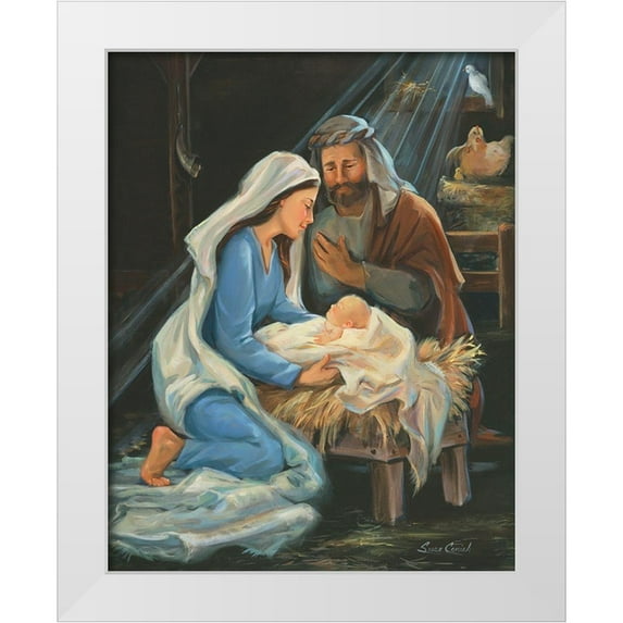 Comish, Susan 15x18 White Modern Wood Framed Museum Art Print Titled - Birth Of Christ