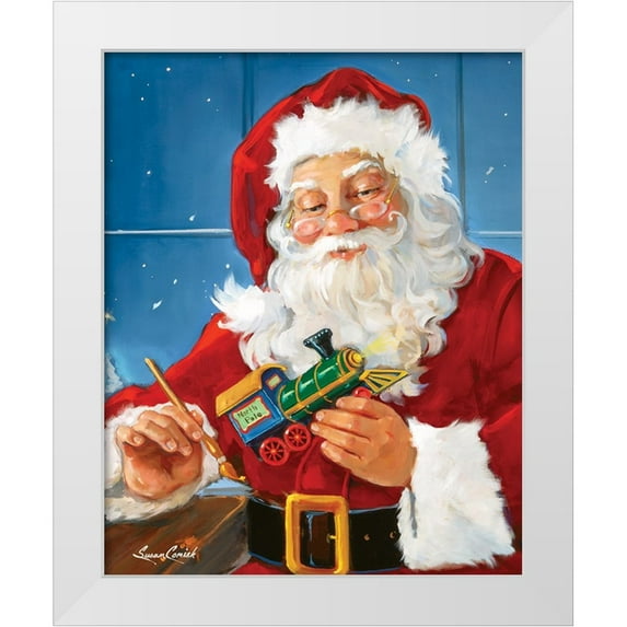 Comish, Susan 15x18 White Modern Wood Framed Museum Art Print Titled - Santas Toys
