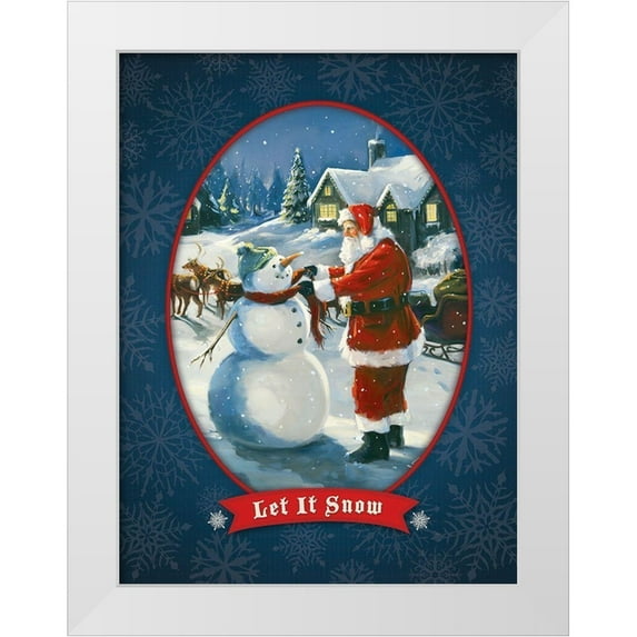 Comish, Susan 19x24 White Modern Wood Framed Museum Art Print Titled - Let It Snow