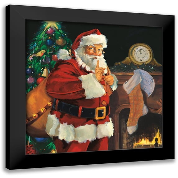 Comish, Susan 20x20 Black Modern Framed Museum Art Print Titled - Shhhh