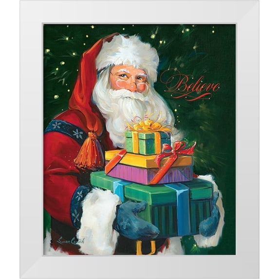 Comish, Susan 20x23 White Modern Wood Framed Museum Art Print Titled - Santas Gifts