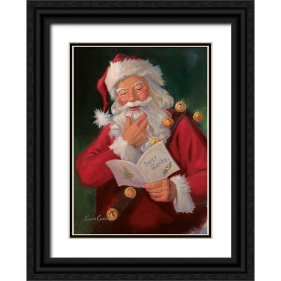 Comish, Susan 24x32 Black Ornate Wood Framed with Double Matting Museum Art Print Titled - Dear Santa