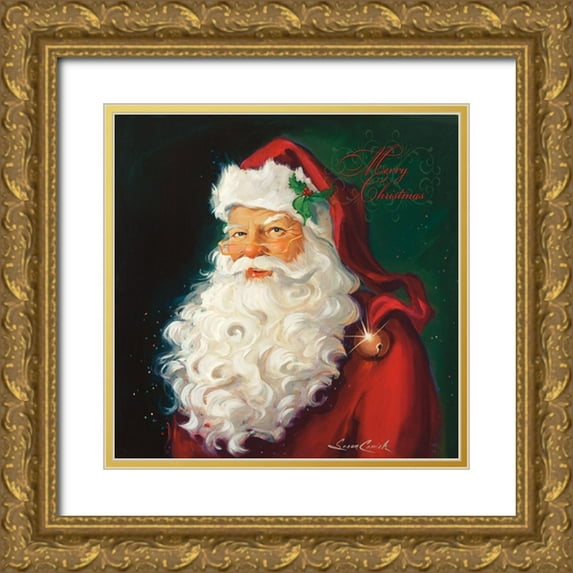 Comish, Susan 26x26 Gold Ornate Wood Framed with Double Matting Museum Art Print Titled - Merry Christmas