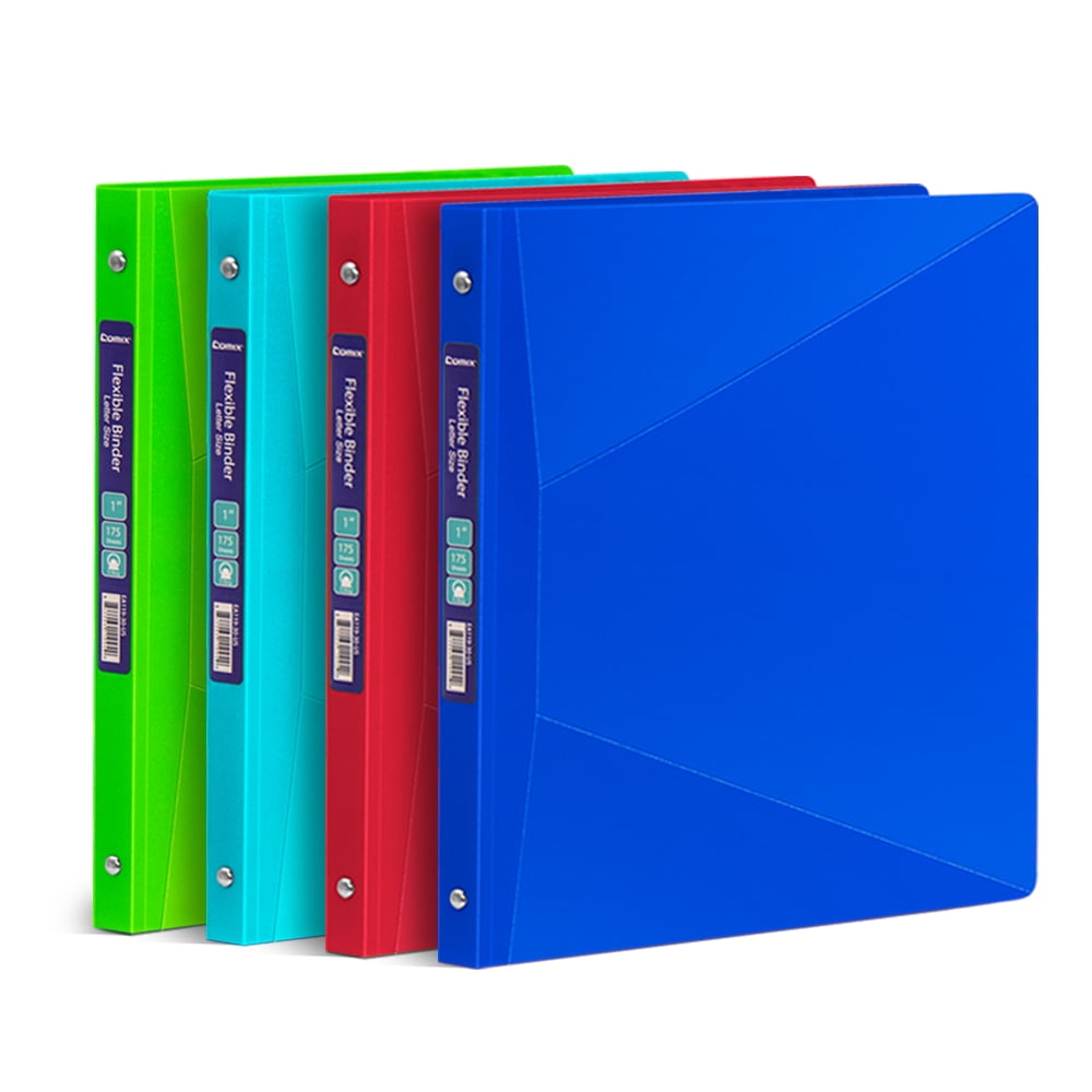Avery Binder Pockets For 3 Ring Binders Assorted Blue Clear Green Pink  Yellow Pack Of 5 Binder Pockets - Office Depot