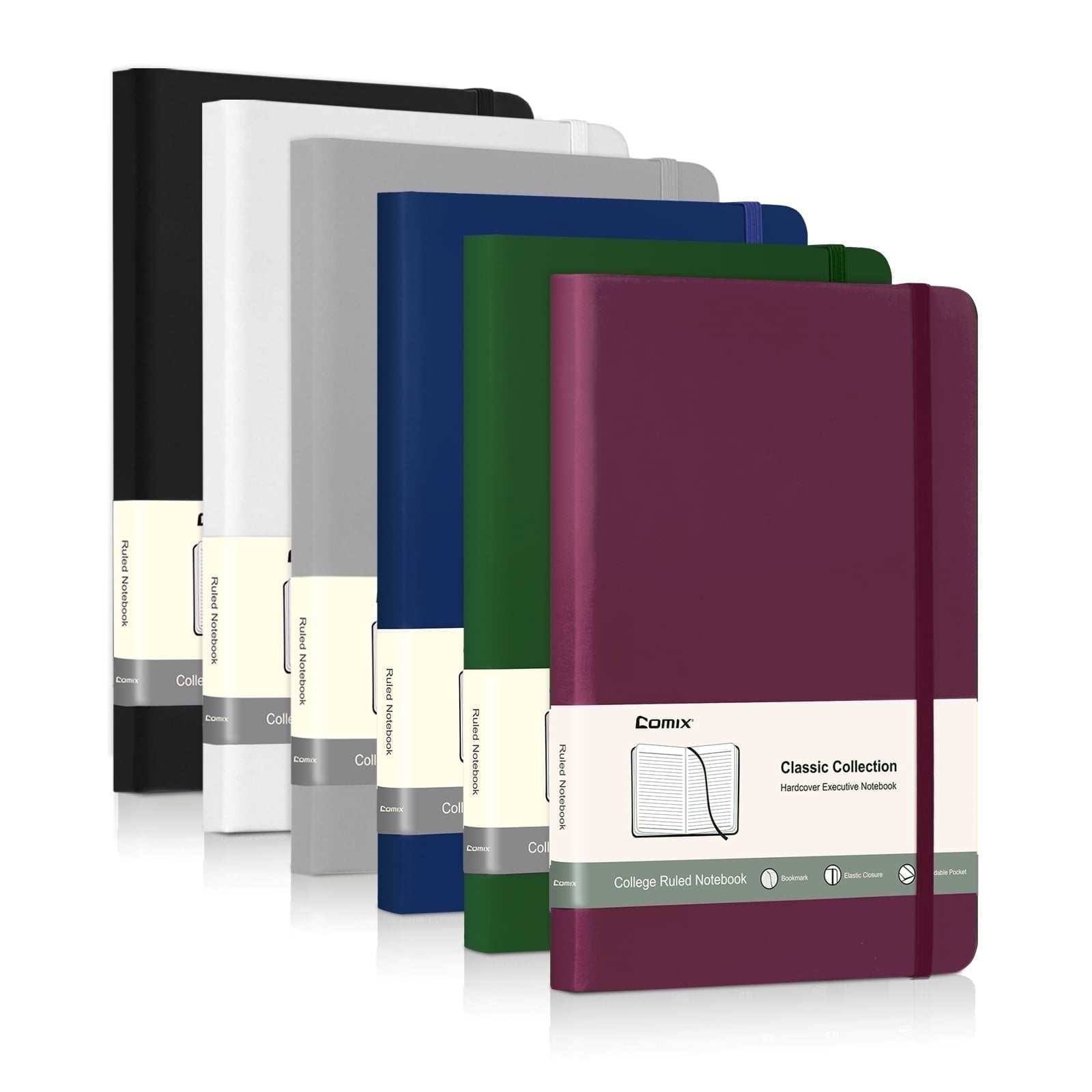 Comix 6-Pack Hardcover Notebooks,A5 Lined Journal for Writing,College ...