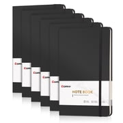 Comix Hardcover Notebooks,Lined Journal for Writing,Black 240 Pages, 5.4 x 8.3 inch 6Pack