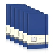 Comix Hardcover Notebooks,Lined Journal for Writing,Deep Blue 240 Pages, 5.4 x 8.3 inch 6Pack