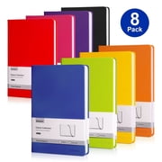 Comix 8-pack Hardcover Notebooks,Lined Journal for Writing,College Ruled 120 Sheets, 5.4 x 8.3 inch Journal supply