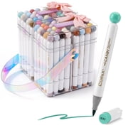 Comix 80 Colors Markers Brush Tip with Box, Markers Set with Refillable Ink, Art Supplies for Adult Coloring, Drawing