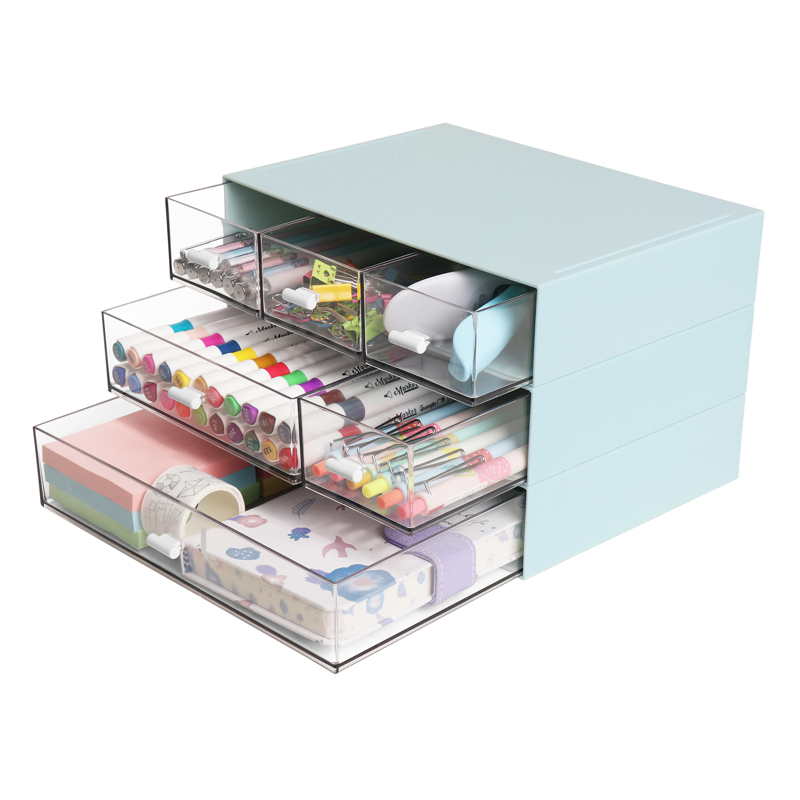 deflecto Desk Cube, Clear Plastic, 6 x 6 x 6