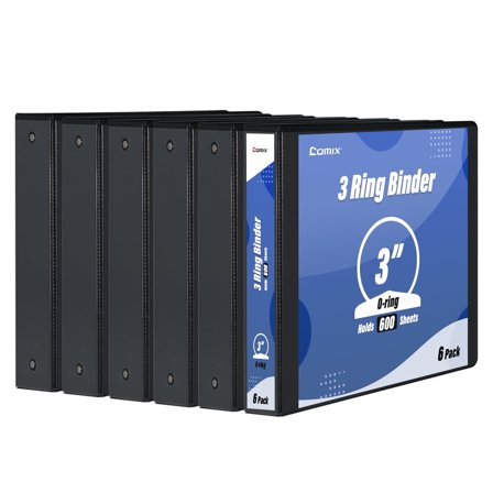 Ringbinda Papper Ring Binder Depot 3-Ring View Binder 6-Inch D-Ring High Capacity (White ...