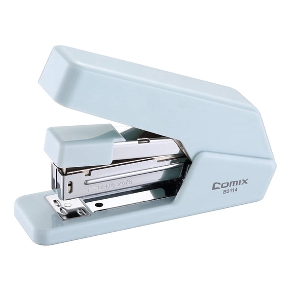 Comix Effortless Heavy Duty Desktop Stapler,20 Sheet Capacity,Ergonomic & Easy to Load,Bule