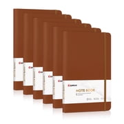 Comix Hardcover Notebook,Lined Journal for Writing, 240 Pages, 8.5 x 5.4 inch 6 Pack Brown